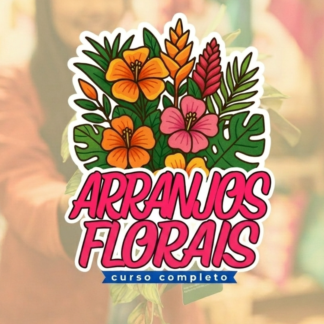 Capa do Curso de Flores Realistas para topos de bolo